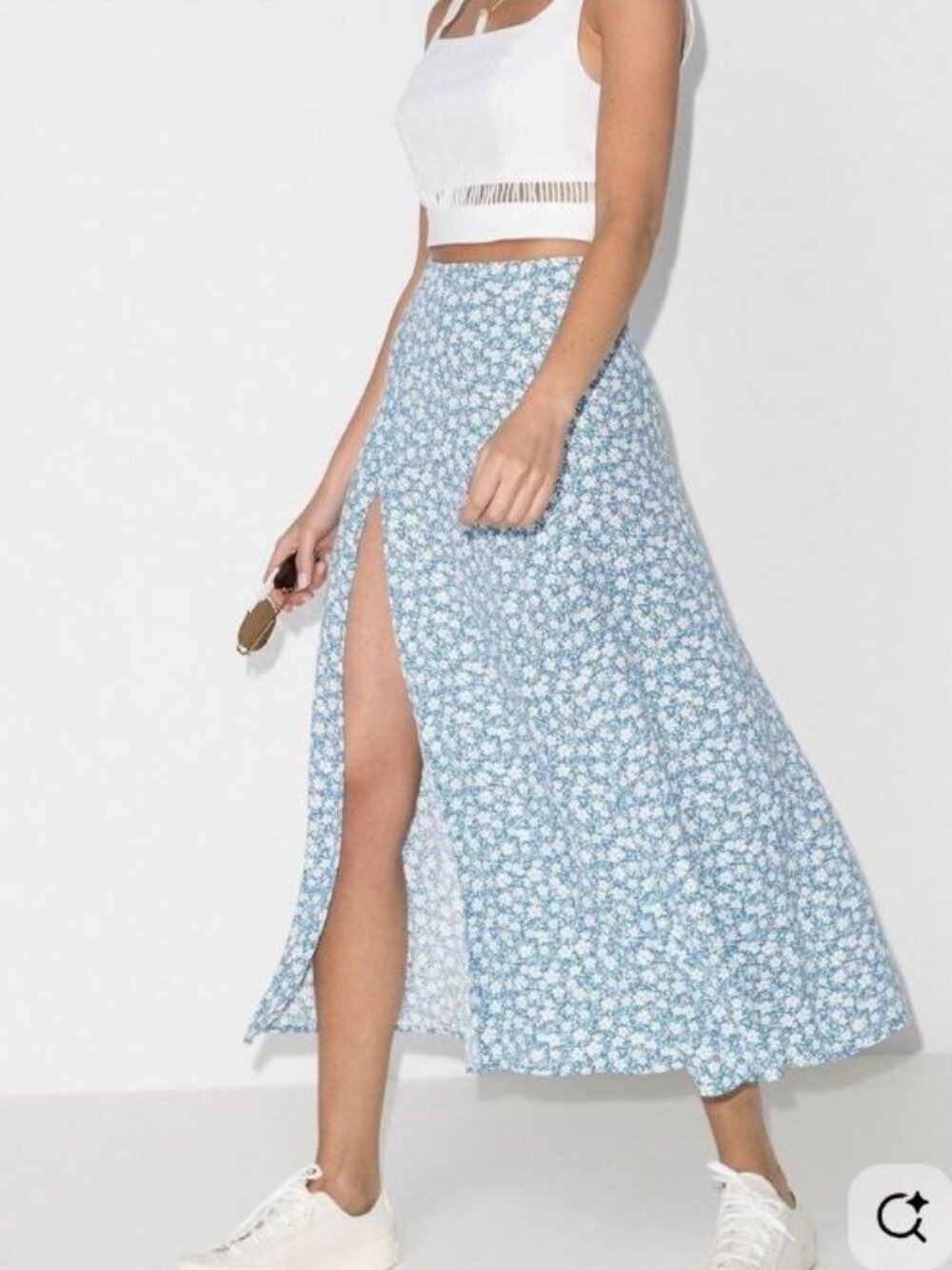 Reformation Zoe Midi Skirt with Slit | 10